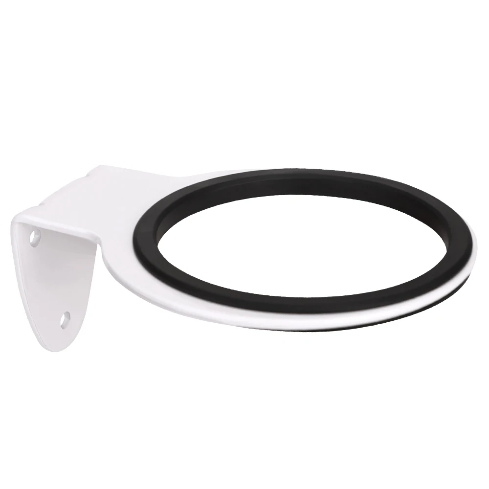 Wall Mount Stainless Steel Hair Dryer Holder Anti‑Scratch Silicone Stand for Barber Salon Bathroom Storage with Screws