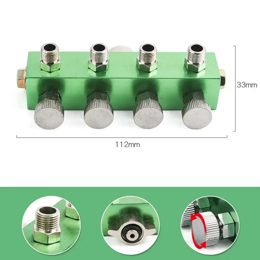 3/4/5 Way Airbrush Air Hose Adapters Splitter Accessories With 1/4 Inch Female Inlet+1/8 Inch Male Air Outlet