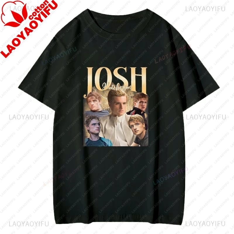 Star Josh Hutcherson, Classic Graphic Printed Shirt, Suitable for Fans and Everyday Wear, Unisex Fashion Casual Cotton T-shir