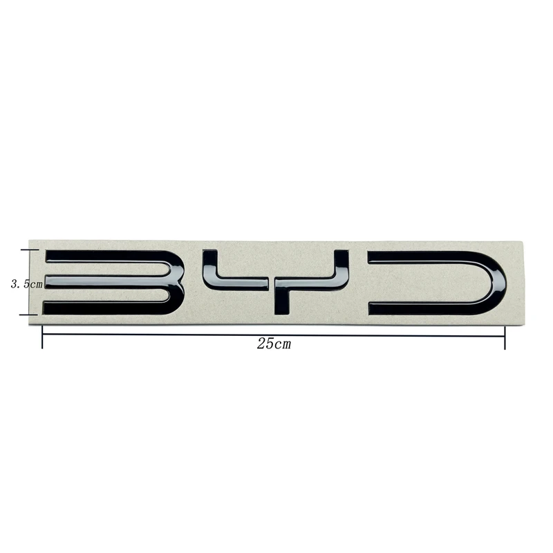 BYD 엠블럼 글자 스티커 자동차 트렁크 배지, BYD 도장 QIN HAN SONG Plus ATTO3 도장 U 액세서리, 3D ABS 크롬 블랙 로고