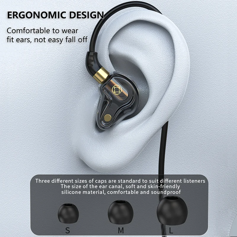 مريحة Type-C/3.5mm سلكي تسجيل سماعة صوت باس ستيريو سماعة رأس بدون استخدام اليدين مع ميكروفون ، مناسب لـ Xiaomi Huawei IPhone #3