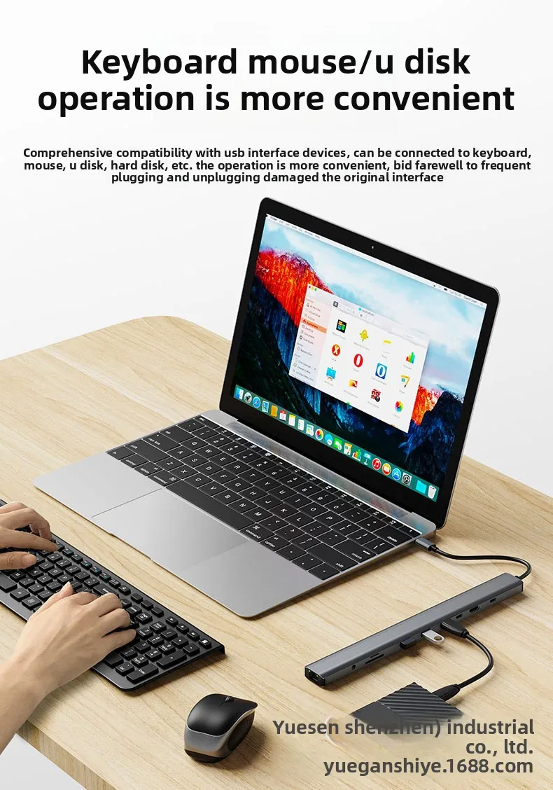 Typ-C Dockingstation Mac Multi-Port Laptop Expander 11-in-1 Dockingstation – Detail 12