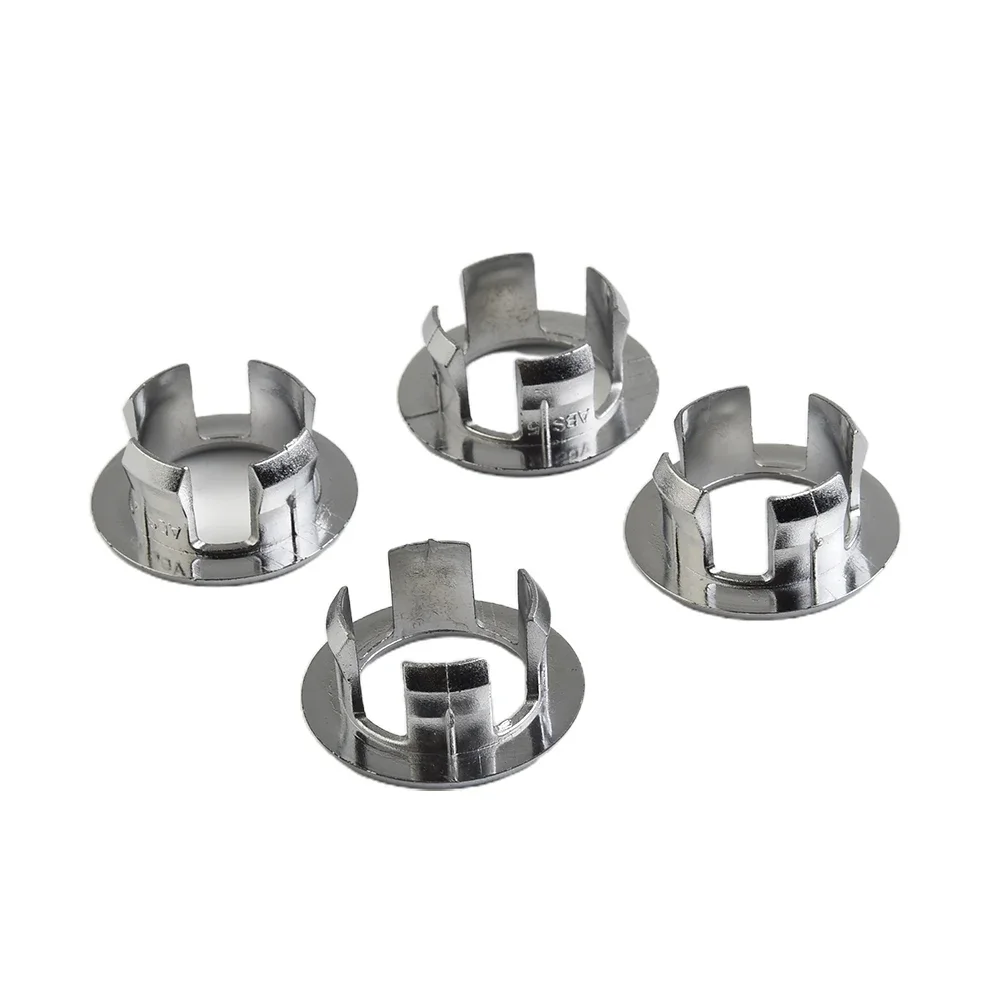 4 Nhựa ABS Phòng Tắm Nhà Bếp Chậu Nắp Đậy Chống Tràn Vòng Lắp Thay Thế Chrome Lỗ Tròn Thoát Nắp Lưu Vực Phụ Kiện