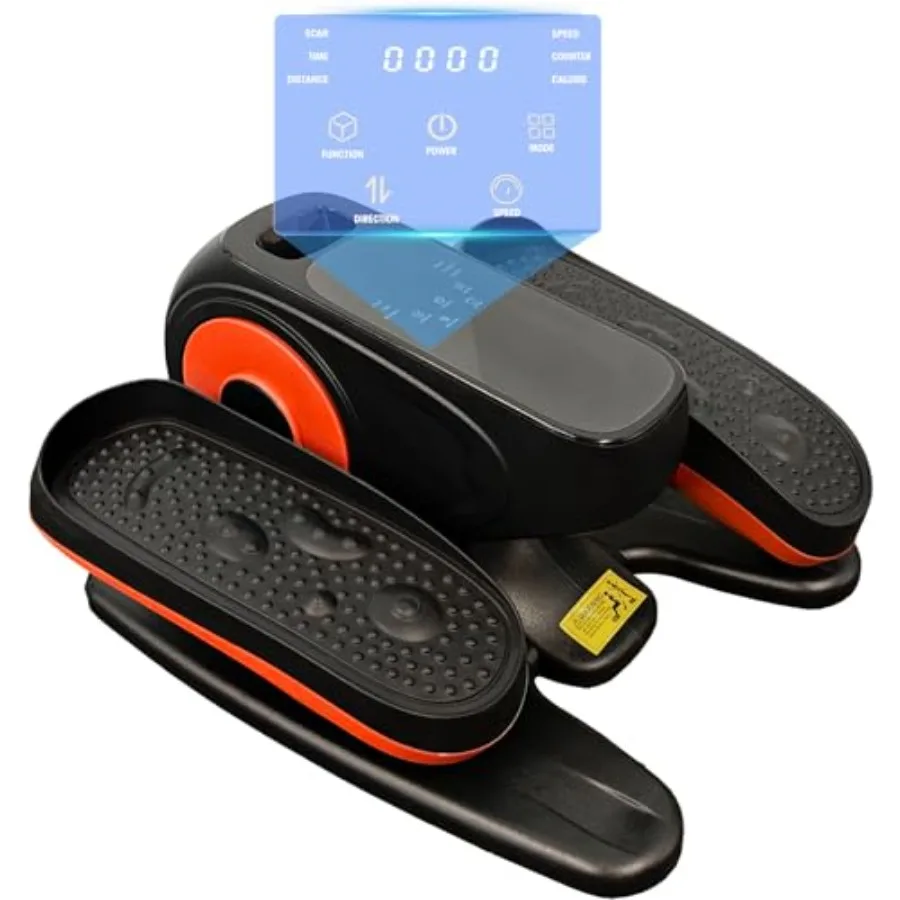 

Under Desk Elliptical Machine for Seniors Quiet Portable Leg Exerciser While Sitting Black with Remote Control