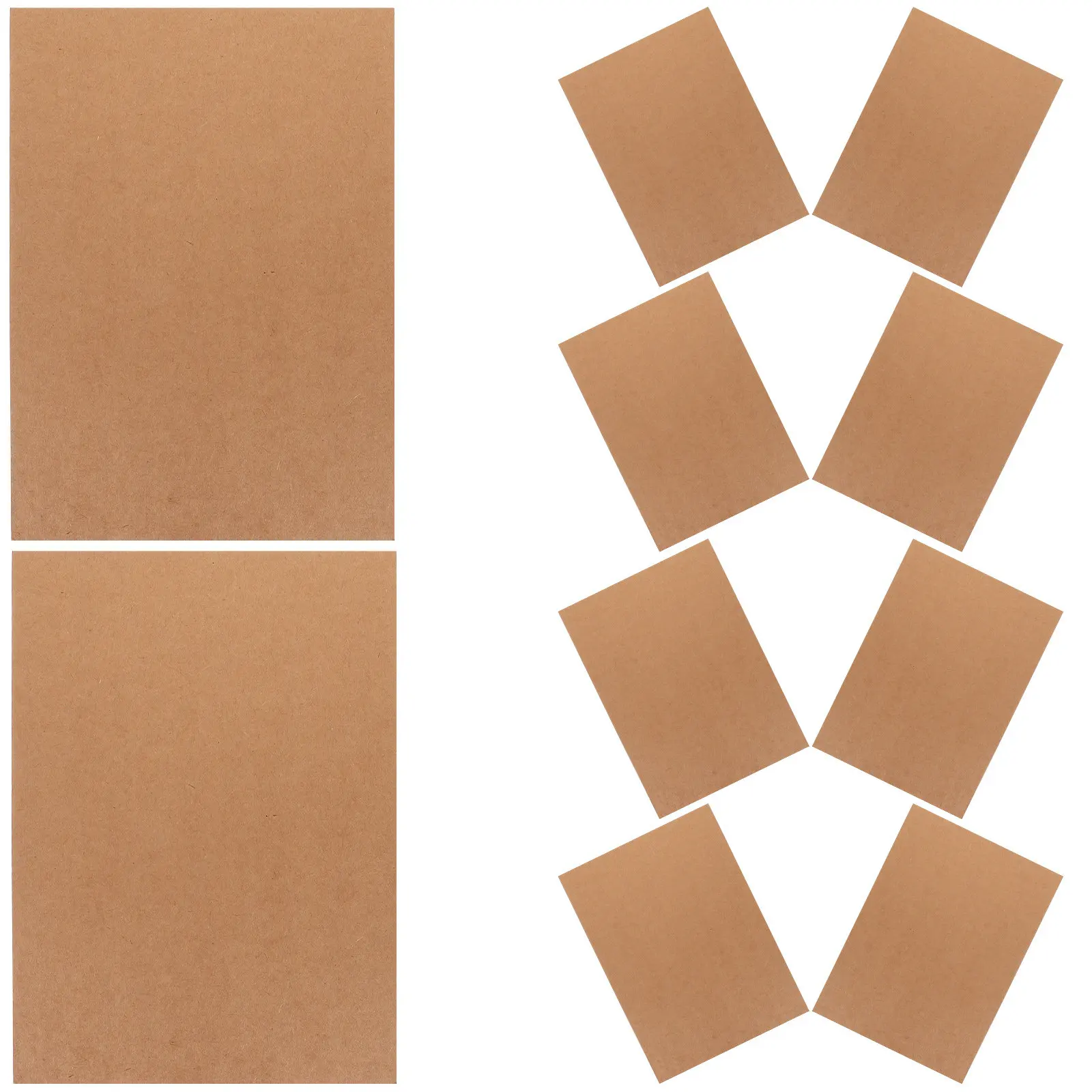 10 Sheets Thick Painting Paper Kraft Material Lightweight Easy Carry Sketch Paper for Outdoor Drawing Writing Art Projects
