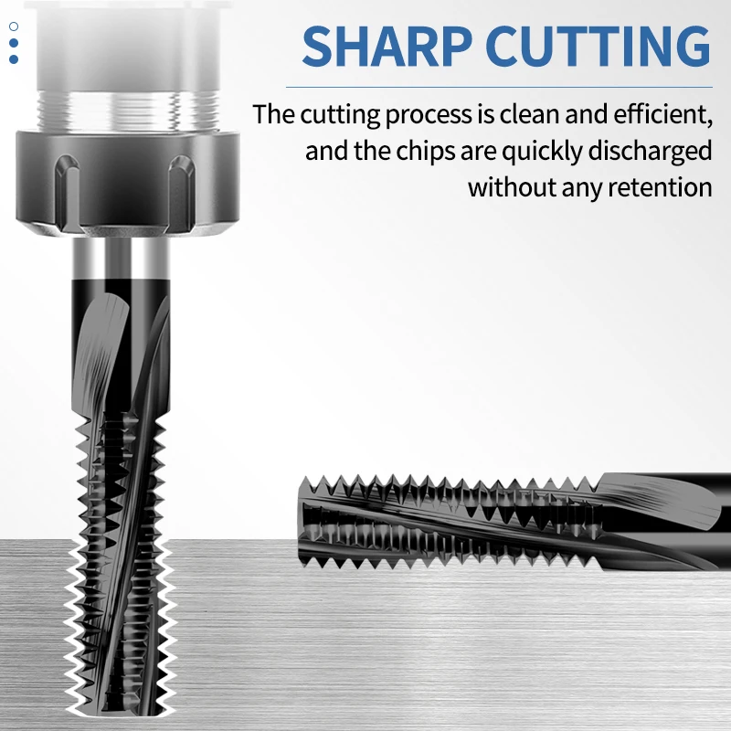 NASTRO UFS CNC 55 °   Fresa per tubi in acciaio al tungsteno con filettatura completa BSPT RC BSP G 1/16 1/8 1/4 3/8 1/2 Frese per frese