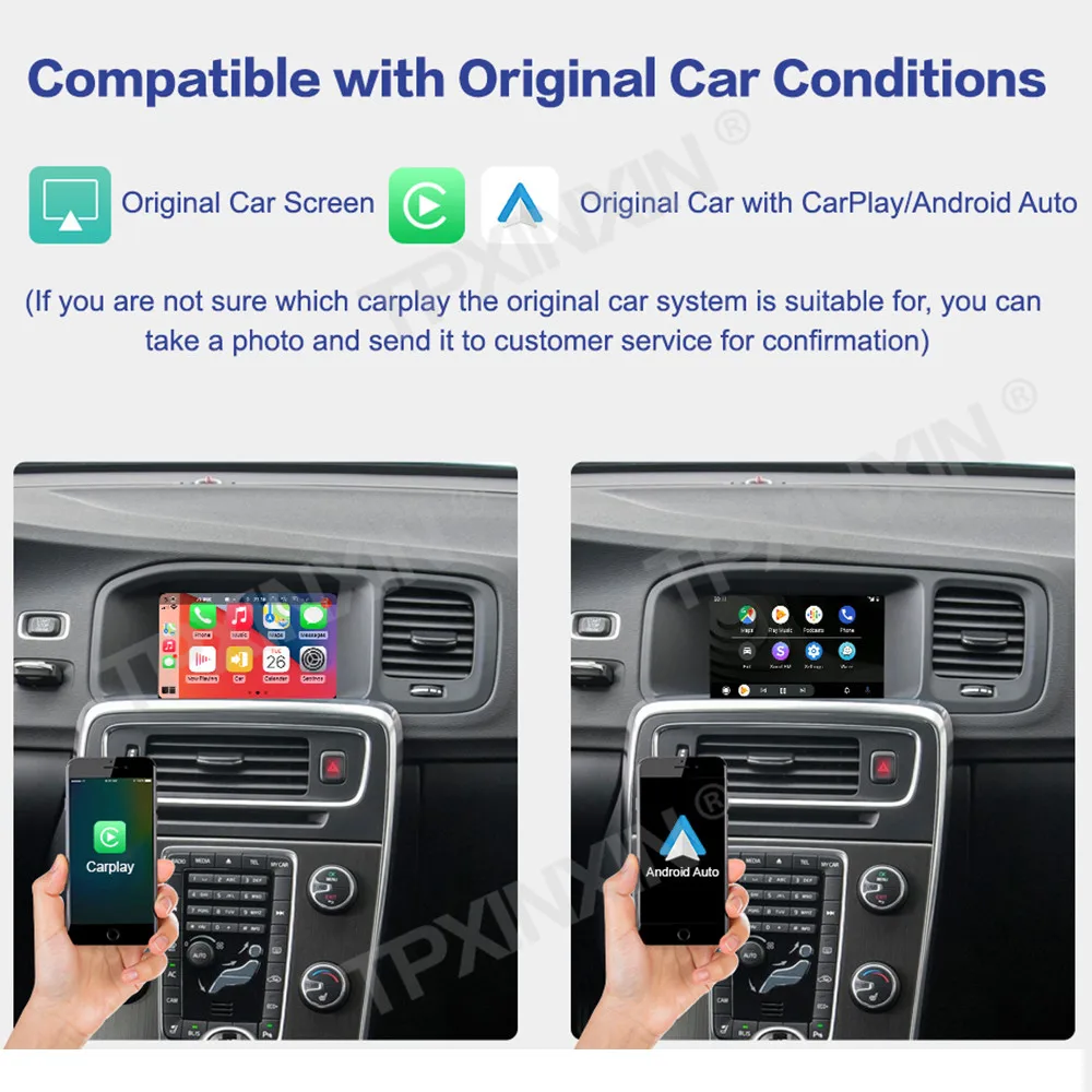 Sistema Linux per Volvo S60 V60 XC60 V40 2015-2019 Wireless Carplay Box Android Auto FM DSP DAB WIFi GPS RDS fotocamera anteriore posteriore