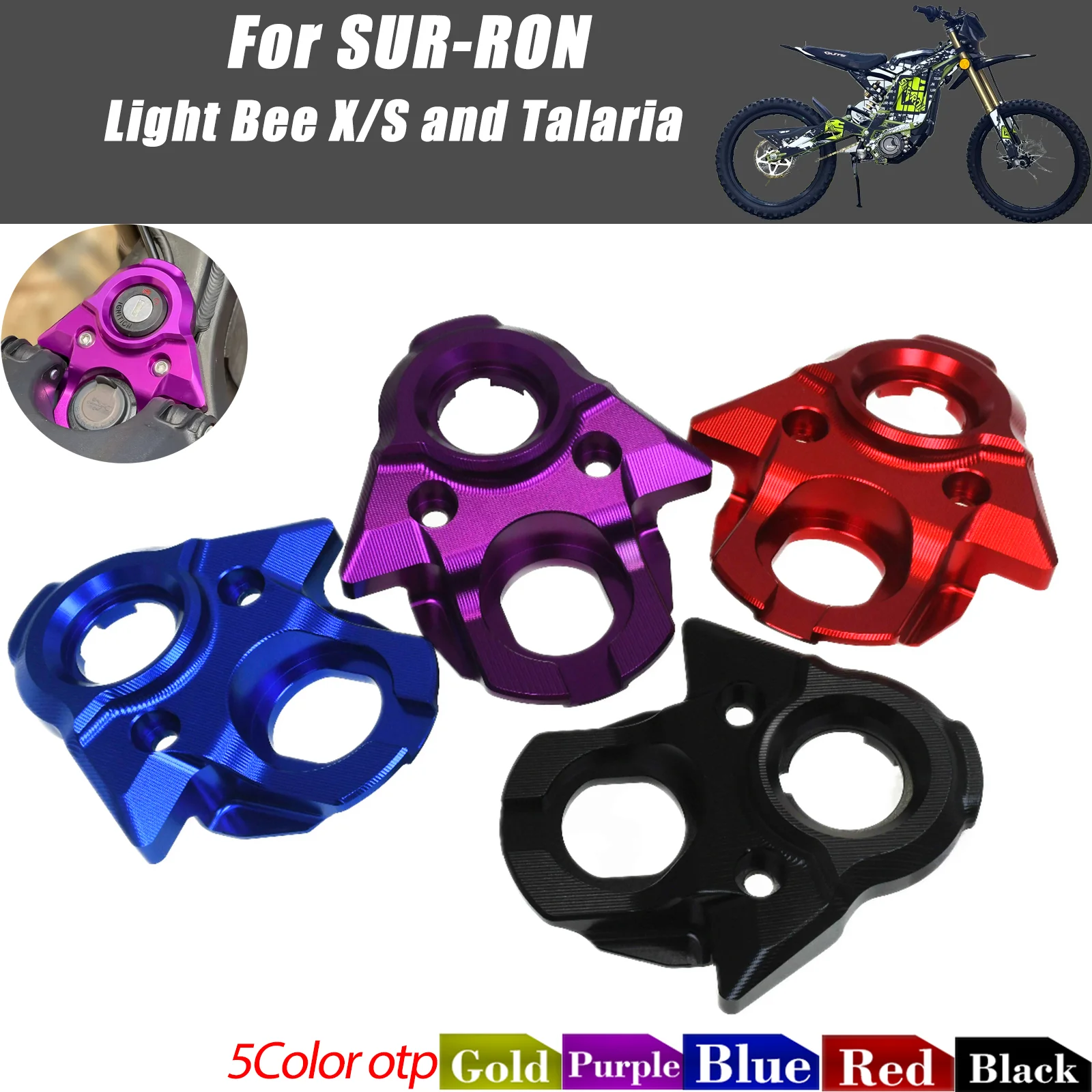 CNC high precision USB Switch Ignition Key Case Mount Cover For Segway X160 X260 Surron Light Bee X S Electric Dirt Bike Parts