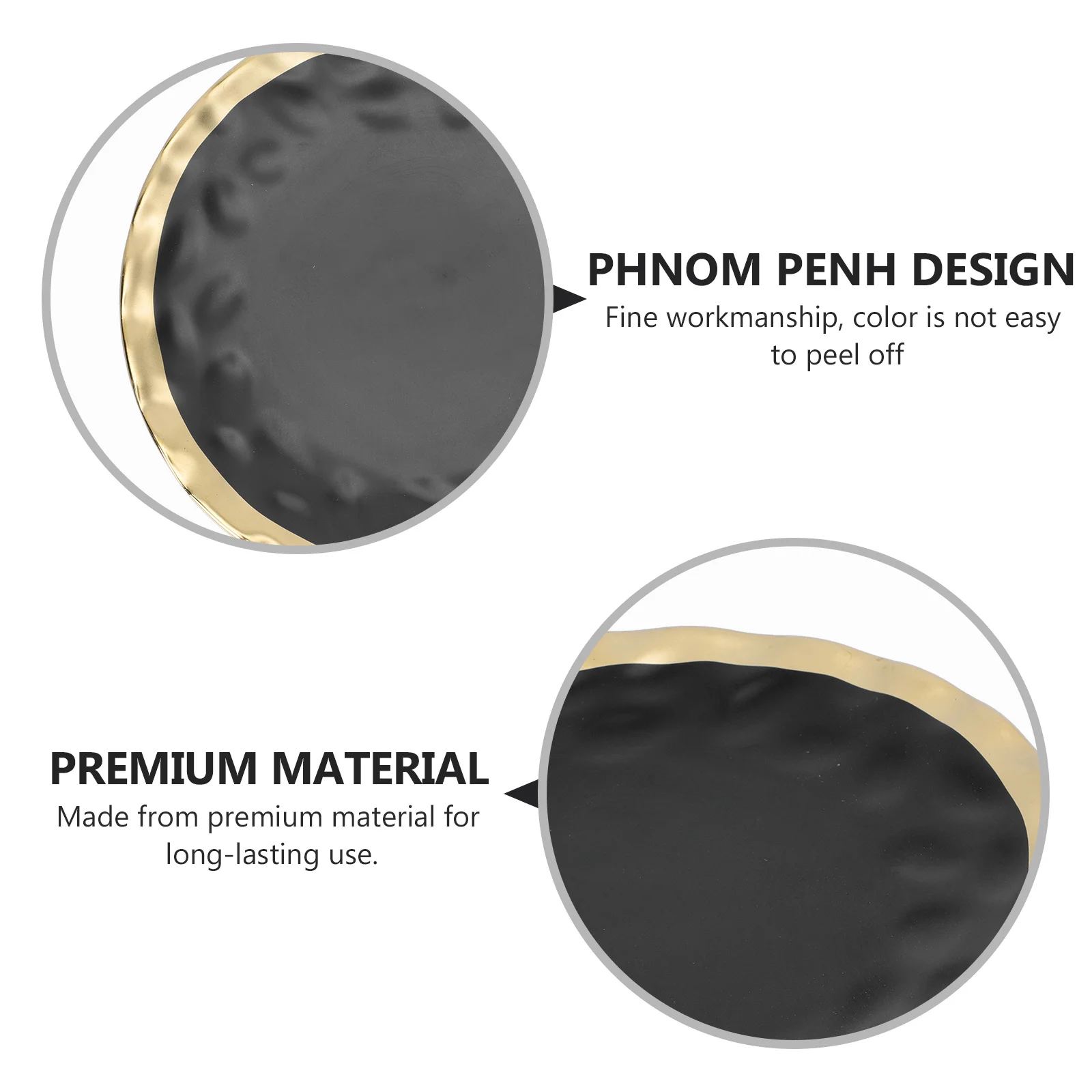 

1Pcs Gold Edge Ceramic Steak Tray Western Food Plate European Style Snack Dish Pasta Salad Serving Ceramic Dish