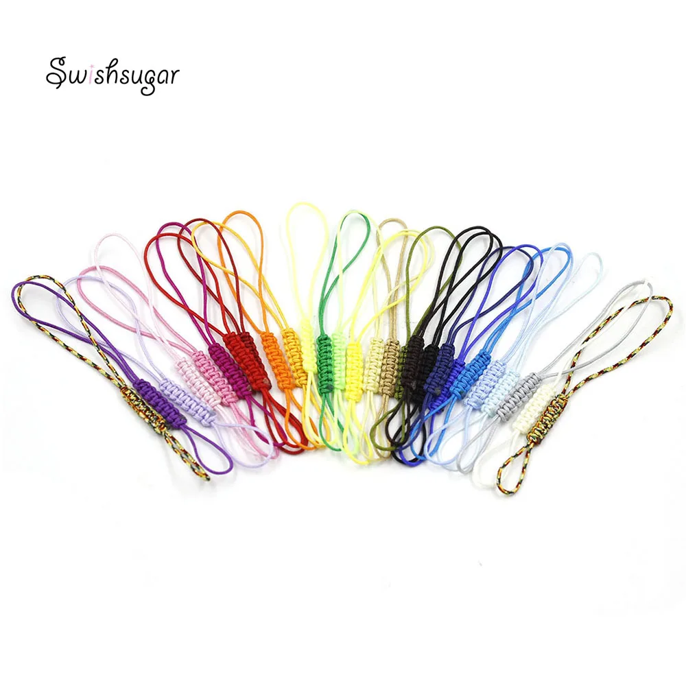 3pcs DIY Charm Pendant String Rope For Cup Bag Phone Keychain Strap Jewelry Craft Findings Hanging Cords 26 Colors Choice