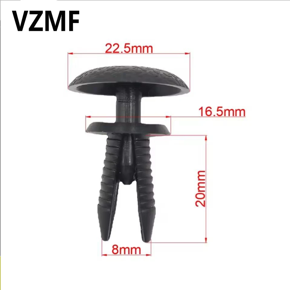 Tornillos de cubierta de parachoques de puerta de sujetadores automotrices generales M8, abrazadera de empuje de sujetadores de plástico automotrices