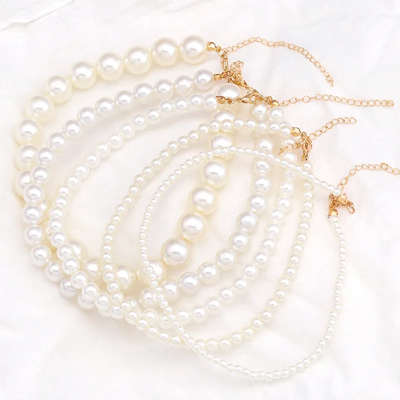 Fashion Heart Shaped Pearl Necklace for Women Crystal Butterfly Beads Pendant Choker Wedding Party Vintage Korean Jewelry Gifts