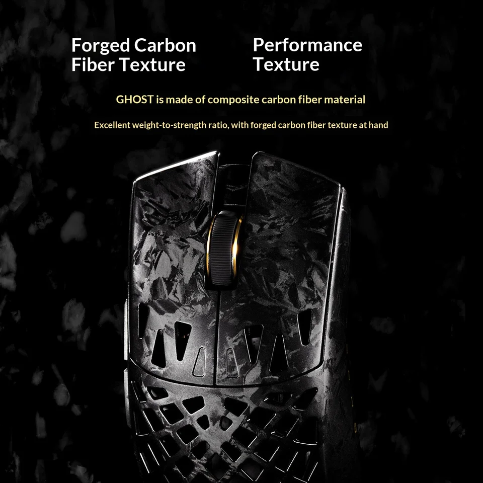 ATK GEAR GHOST Wireless Gaming Mouse 48g Carbon Fiber Hollow-Out
