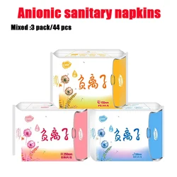 44pcs/3packs Anion Menstrual Pad Sanitary Towels Panty Liners For Women Health Care Feminine Hygiene Product Towels Cotton Pad