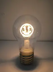 1PC creative light bulb, patterned wick luminous decorative small light, fashionable atmosphere light bulb (USB charging for use