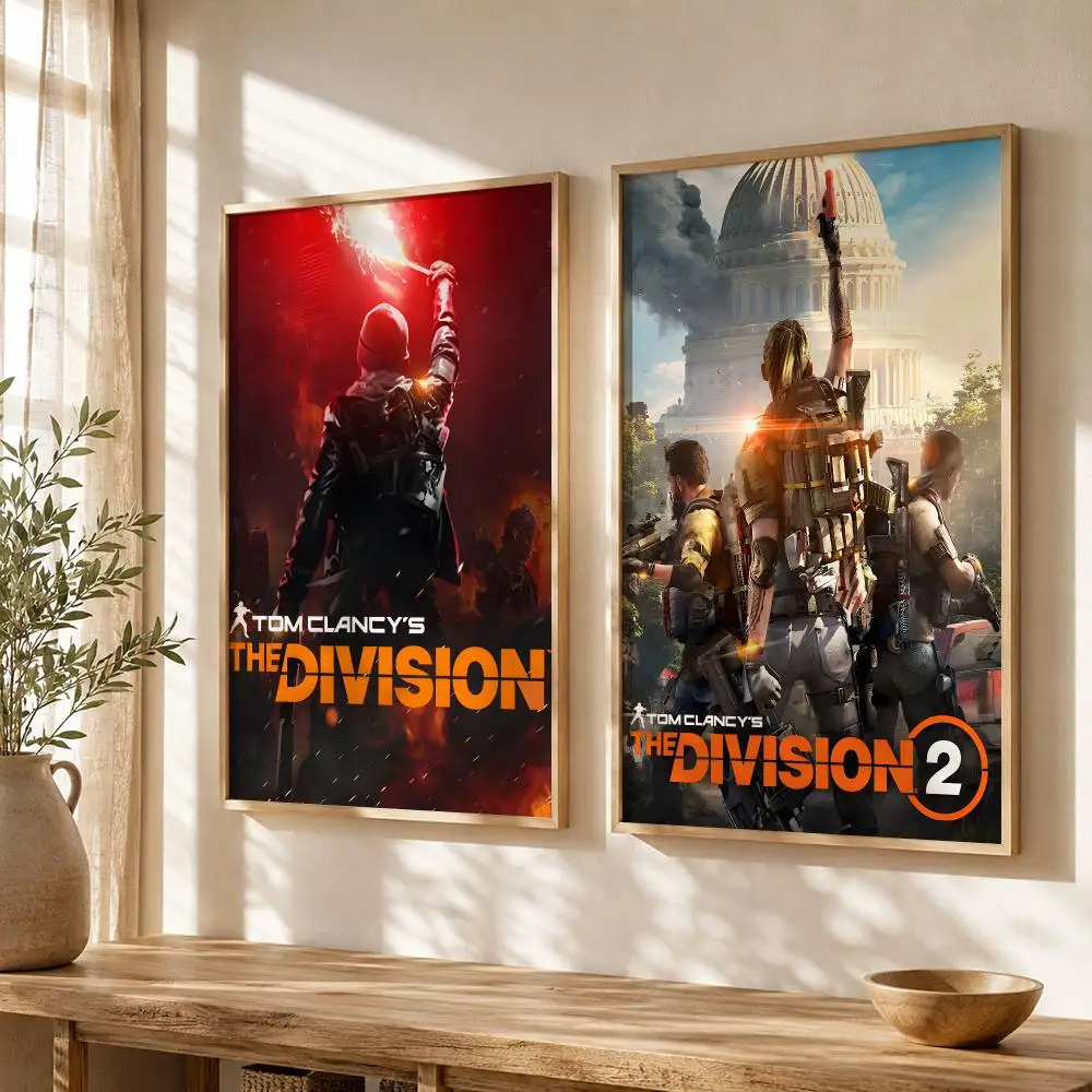 game T-Tom Clancys The Division Poster Art Wall Stickers Painting Self Adhesive Wall Decals for Bedroom Living Room Home Decor view 3