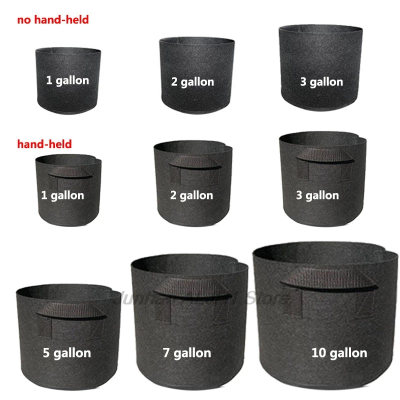 1-30 Gallon Plant Grow Bags Garden Tools Fabric Pot Jardim Home Gardening Flowers Plant Growing Grow F1