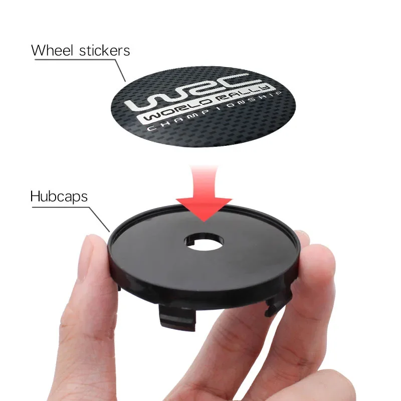 4 قطعة 56 + 60 مللي متر WRC بطولة العالم للرالي شعار مركز قبعات غطاء حافة شارة محور عجلات السيارة ملصقات اكسسوارات السيارات التصميم #4