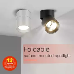 Spot Lumineux LED Pliable avec Technologie COB, Montage en Surface, Éclairage d'Nik, Idéal pour un Salon ou une Cuisine, 220V, 10/15W