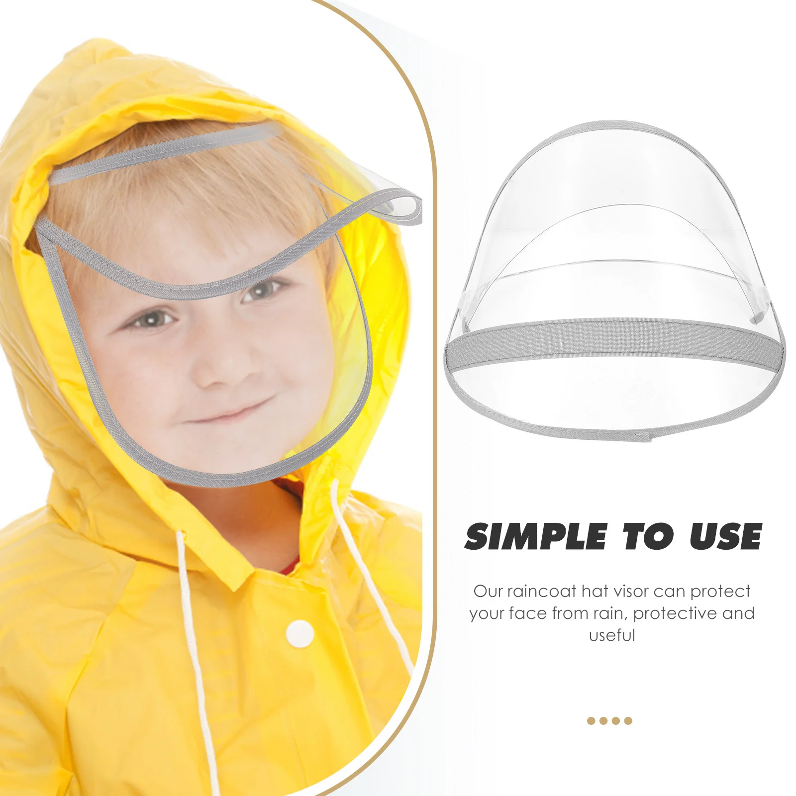 Mask Rain Poncho Cap Bonnet Waterproof Women Easily with Raincoat Protection Brim for Plastic Convenient Accessory