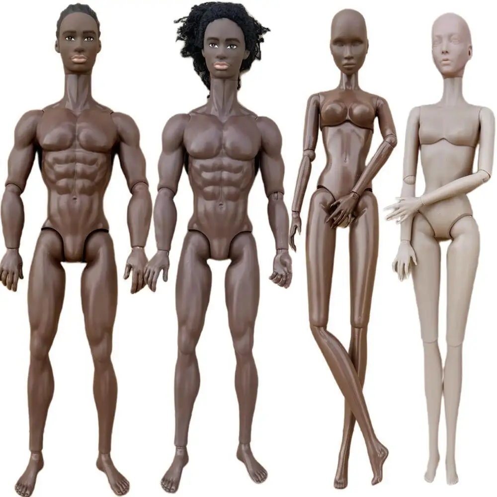 

32 см Мужская Мышечная Черная Кукла 30 см Женские Фигурки Адель Суставы Подвижная Твердая Кукла 30 см Пустая Голова Куклы Макияж Практика