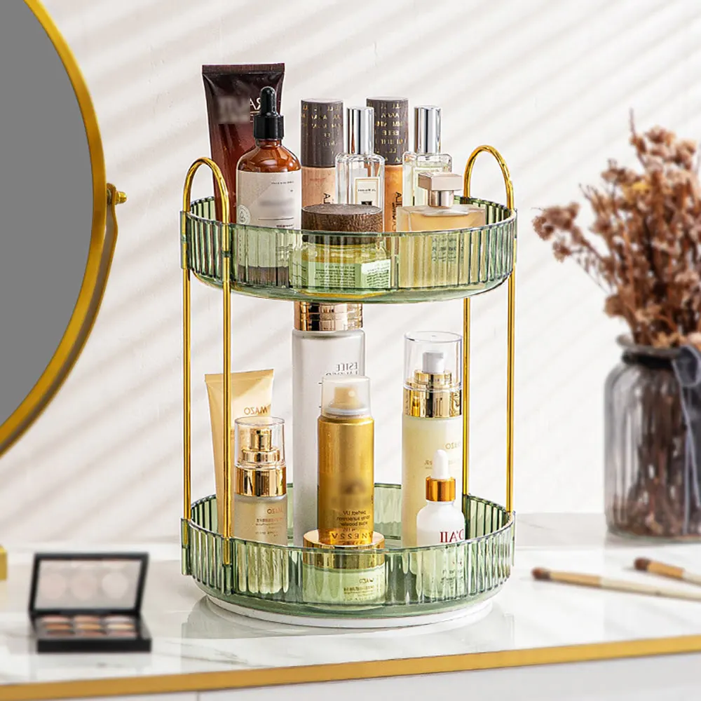 

360 Rotating Makeup Organizer High-Capacity Skincare Make Up Storage Rack Perfume Cosmetic Dresser Organizers Holder