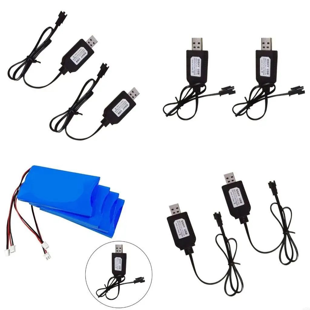 27RA 2Pieces 4.8V USB Charging Cable SM2.0 2P Connectors 4.8V 250mA Output for Vehicles