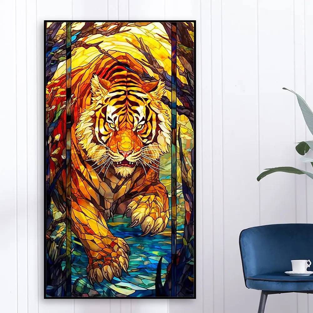 Tiger Diamond Painting Animal DIY Full Embroidery Complete Kit 5D Mosaic Junle Landscape Handmade Products Home Decor