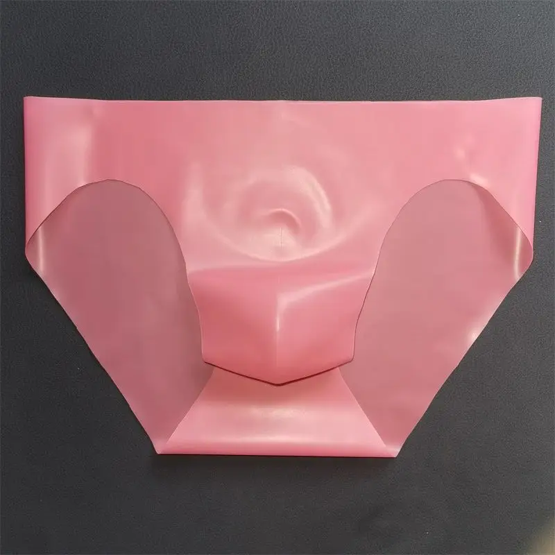 Mens Underwear Briefs Latex for Men Bulge with Pouch Hombre Black Underpants Boys Soft Sexy Male Panties Dance Club Wear Elastic