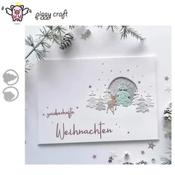 Piggy Craft metal cutting dies cut die mold Tree house circle ring Scrapbook paper craft knife mold blade punch stencils dies