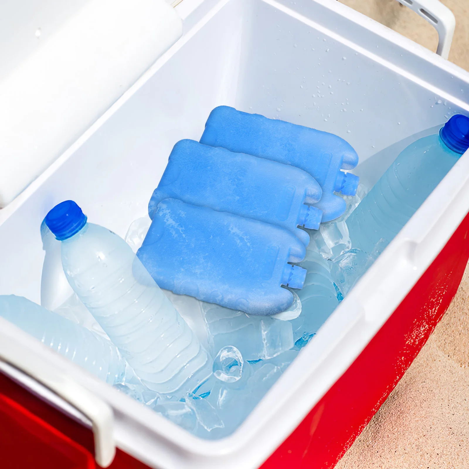 

4Pcs Ice Packs For Coolers Freezer Packs For Lunch Bags Fresh Food Reusable Cooler Pack Ice Block Cooler Food Storage Water Box
