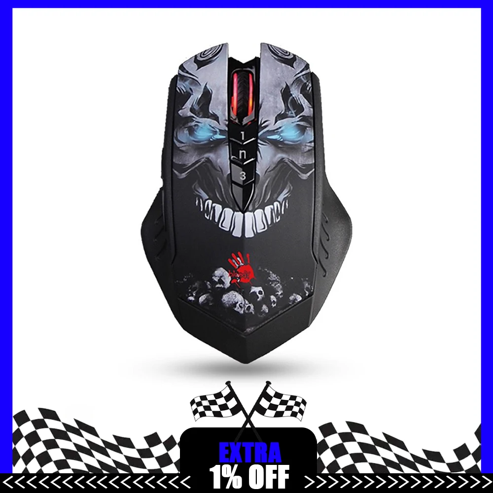 

A4tech Bloody R80 PLUS Wireless Mouse USB 2.4GHz Ergonomic 5000dpi Macro Programming Pc Laptop Accessories E-sports Gaming Mouse