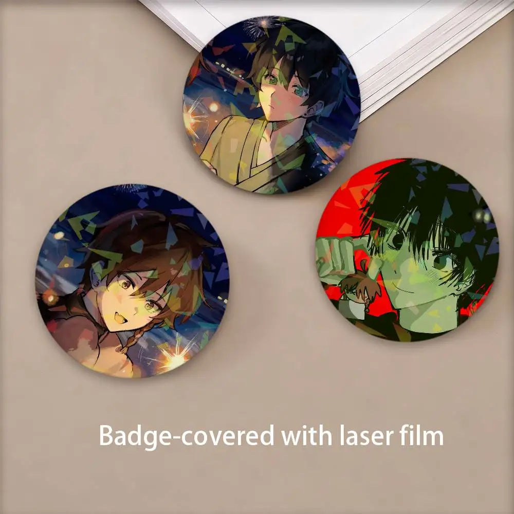 ZZ Game Zeno Remake Round Badge Lapel Pins for Backpacks Briefcase Laser Brooch Clothes Gifts
