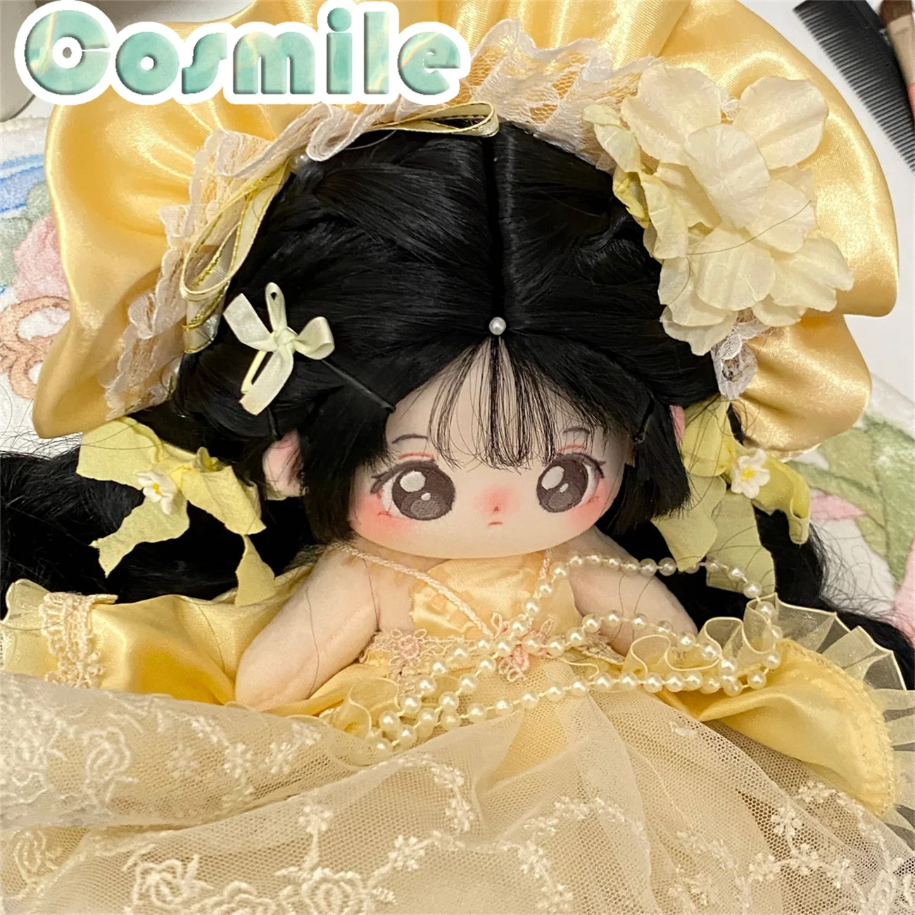 Fairy Maihime Hime Lolita Tea Party Yellow Dress Skirt Costume for 20cm Plush Doll Doll's Clothes Dolls Accessories TPP