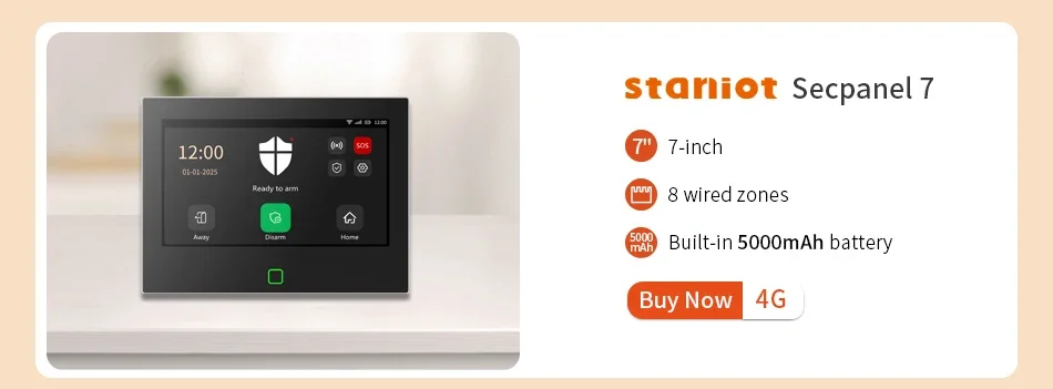 Tahlitech 433 Mhz Sirena wireless per interni/esterni Allarme stroboscopico flash impermeabile 120 dB Alto decibel per sistema di allarme di sicurezza intelligente