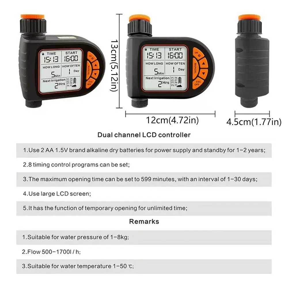 Digital Smart Timer Water Sprinkler Water Saving Professional Plant Watering Timer Durable Irrigation Control Device