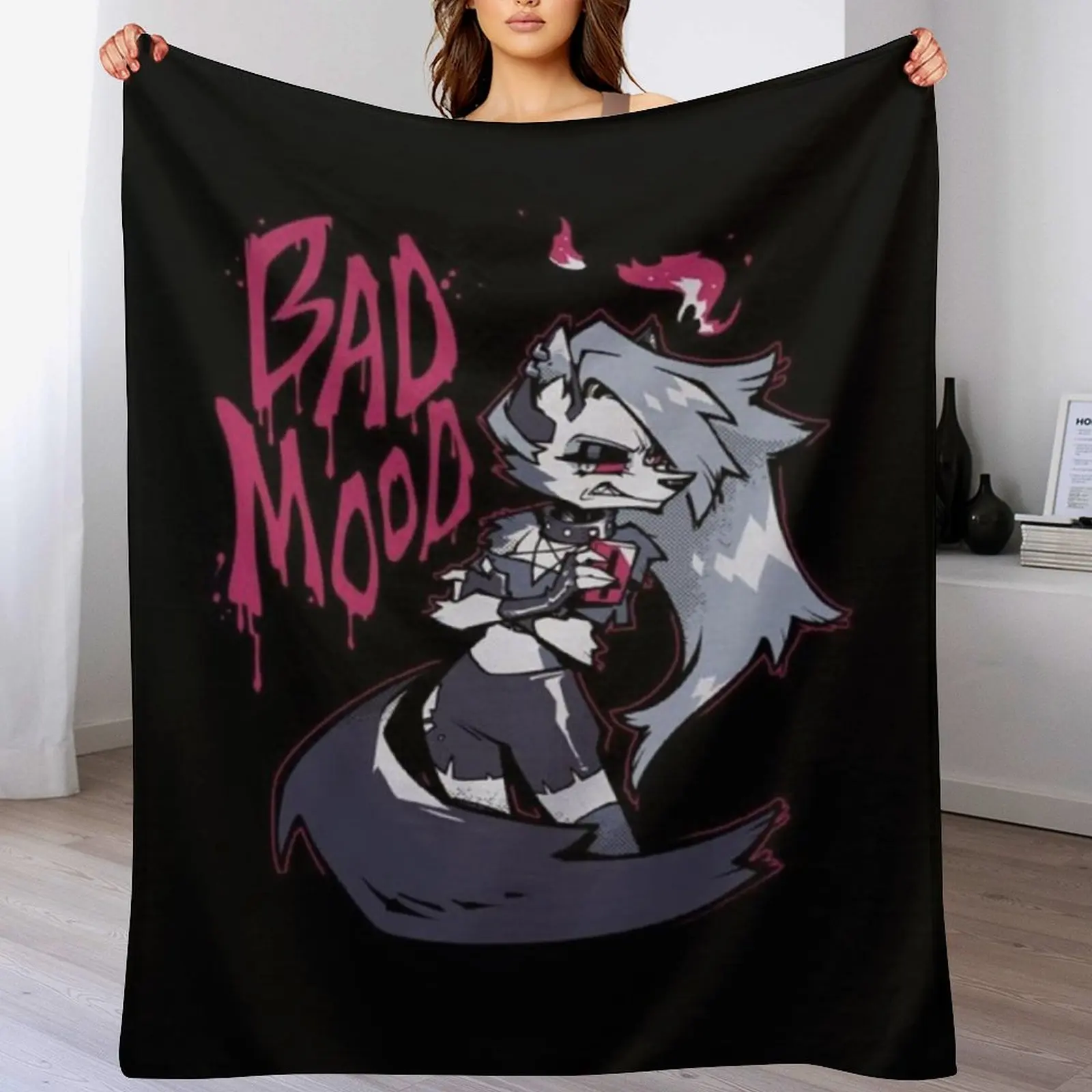 

Helluva Boss Loona Throw Blanket Bed covers Decorative Throw Large Moving Blankets