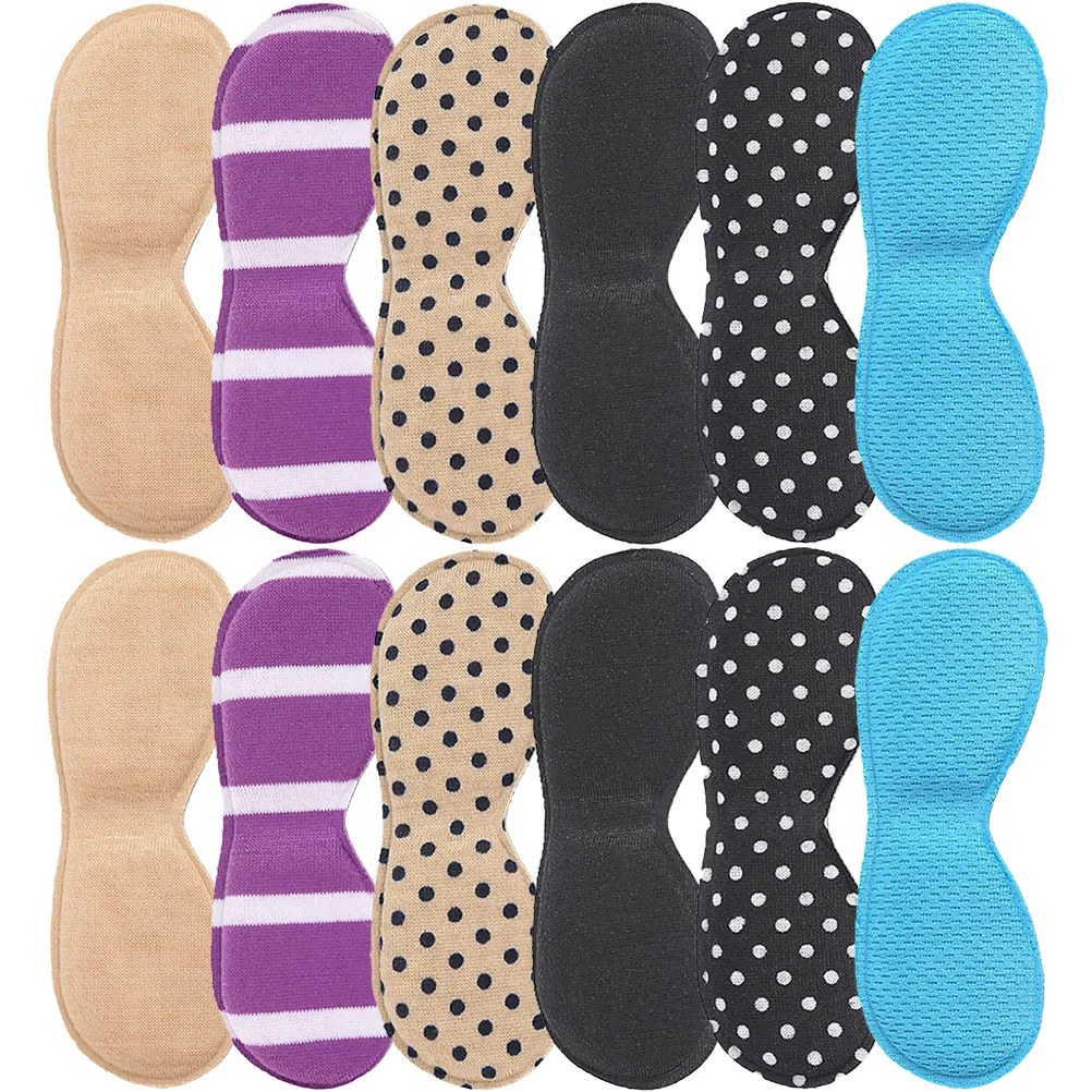 

6 Pairs Heel Protectors Comfortable Stickers Women Shoes Insole Liners Foam Polyester Prevent Blister