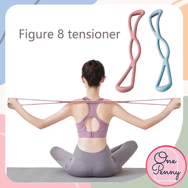 8 Word Tensioner Open Shoulder Beauty Back Artifact Tension Rope Elastic Band Home Fitness Ladies Yoga Equipment Eight Rope