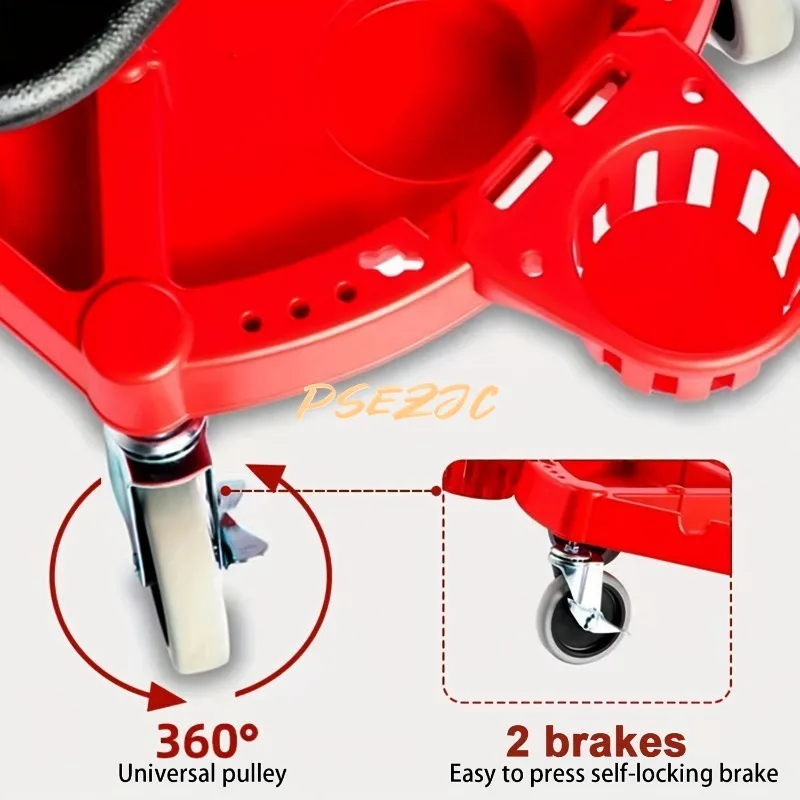 A Multifunctional Repair Chair with Wheels, Capable of Supporting 400 Pounds, Is A Self Adjusting Tool Used for Maintaining Cars