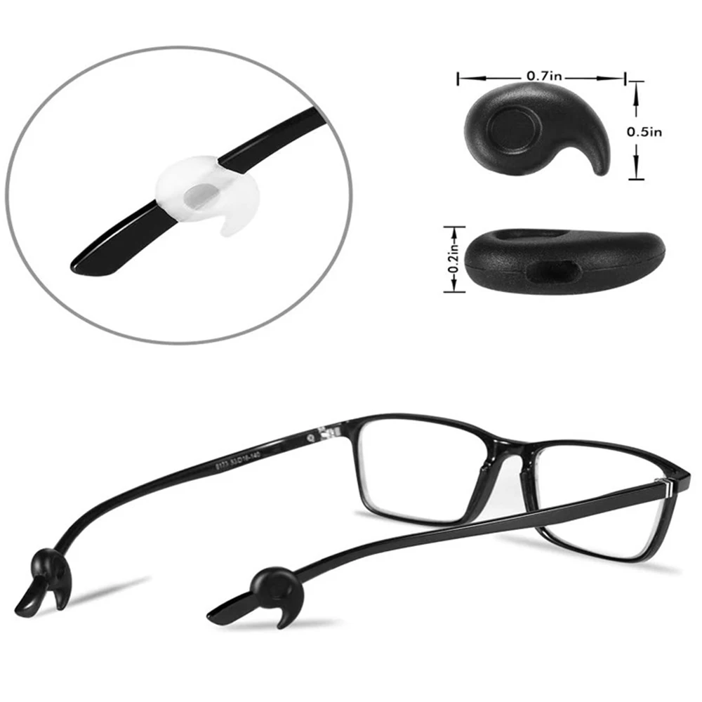 16pairs/lot Silicone Glasses Anti Slip Ear Hooks Sports Glasses Holder For Adults And Children Eyewear Accessories