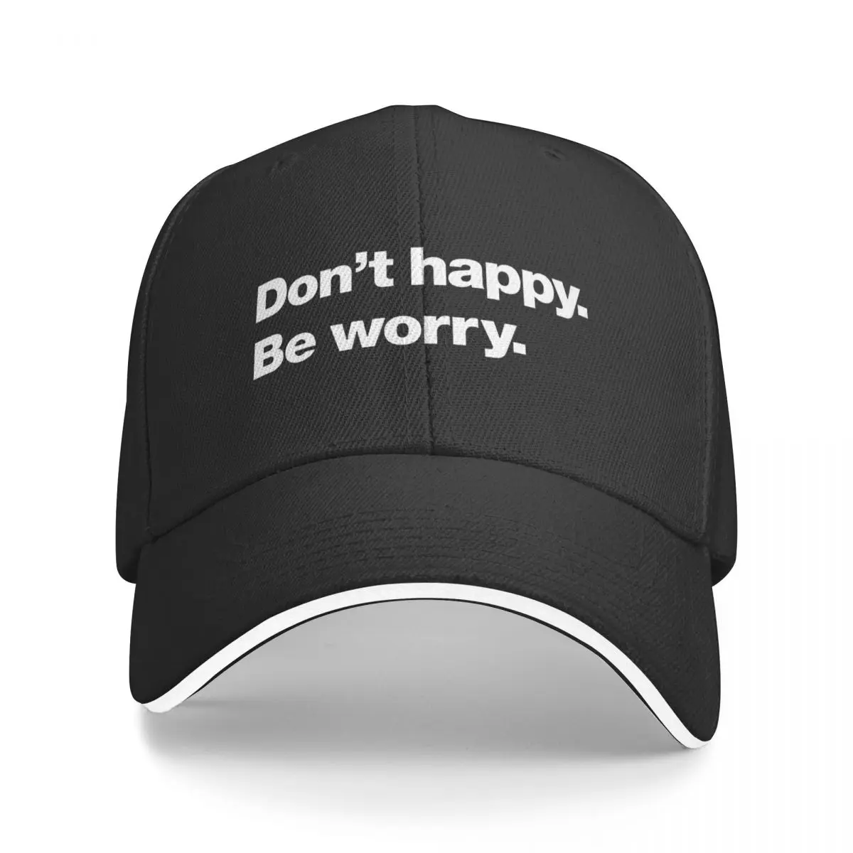 Nie szczęśliwy.Be Worry Cap Fashion Casual Baseball Caps Regulowana czapka Letnie czapki baseballowe unisex Konfigurowalne polichromatyczne