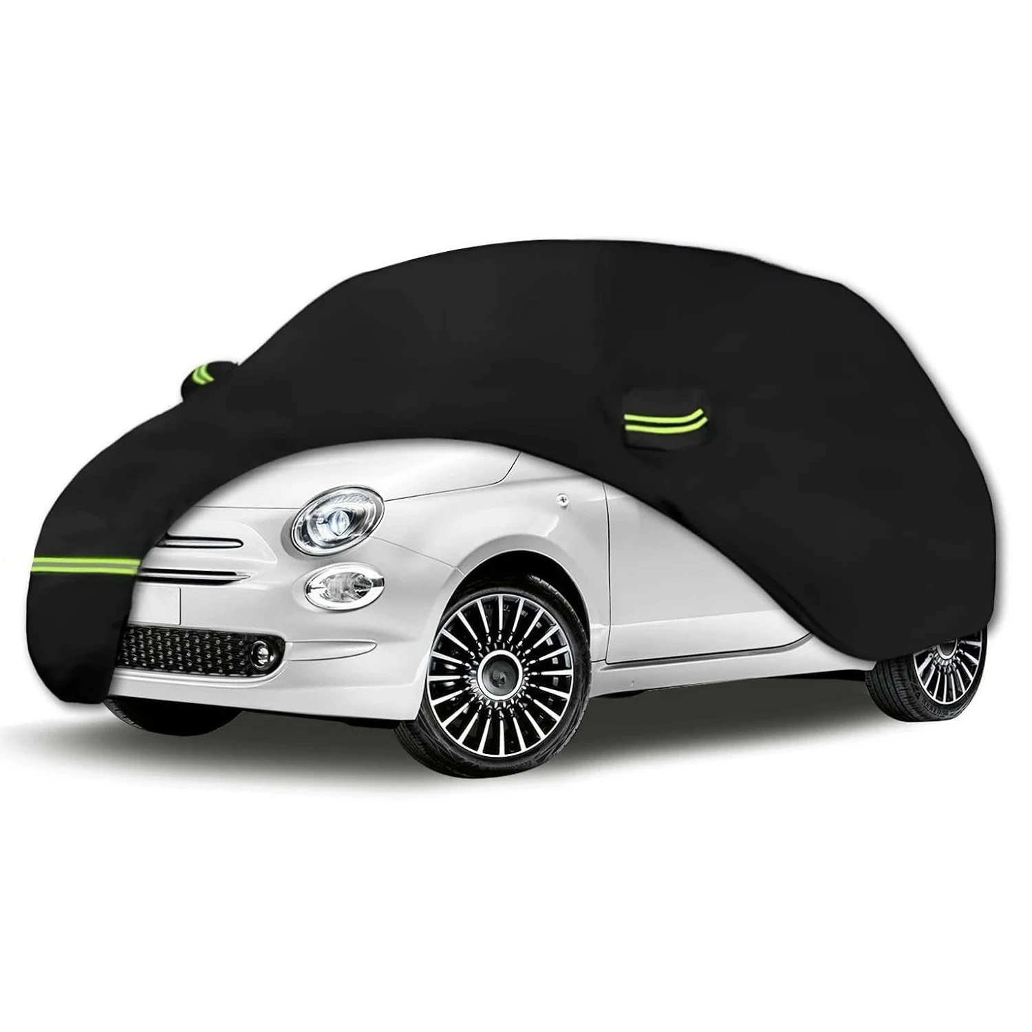 

Водонепроницаемые автомобильные чехлы на Fiat 500/500C/500E Abarth/New Fiat 500 (черный) 210T на заказ, уличный штормовый капюшон