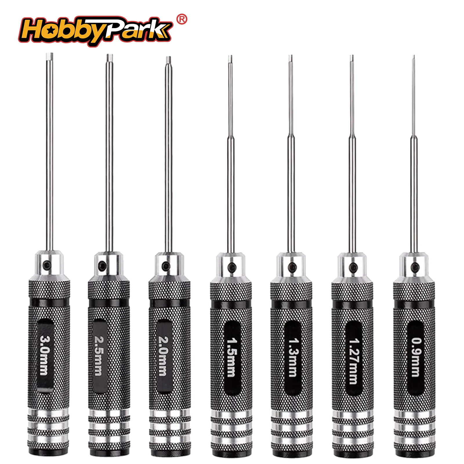 Hobbypark Hex Screwdriver Set 0.9mm 1.27mm 1.3mm 1.5mm 2.0mm 2.5mm 3.0mm for RC Quadcopter FPV Drone Models 7pcs