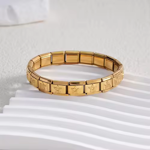 For Women Men Italian Charm Link 9mm Width Silver Gold Color Stainless Steel Bracelets on Hand DIY Making Jewelry Wholesale - Image 20