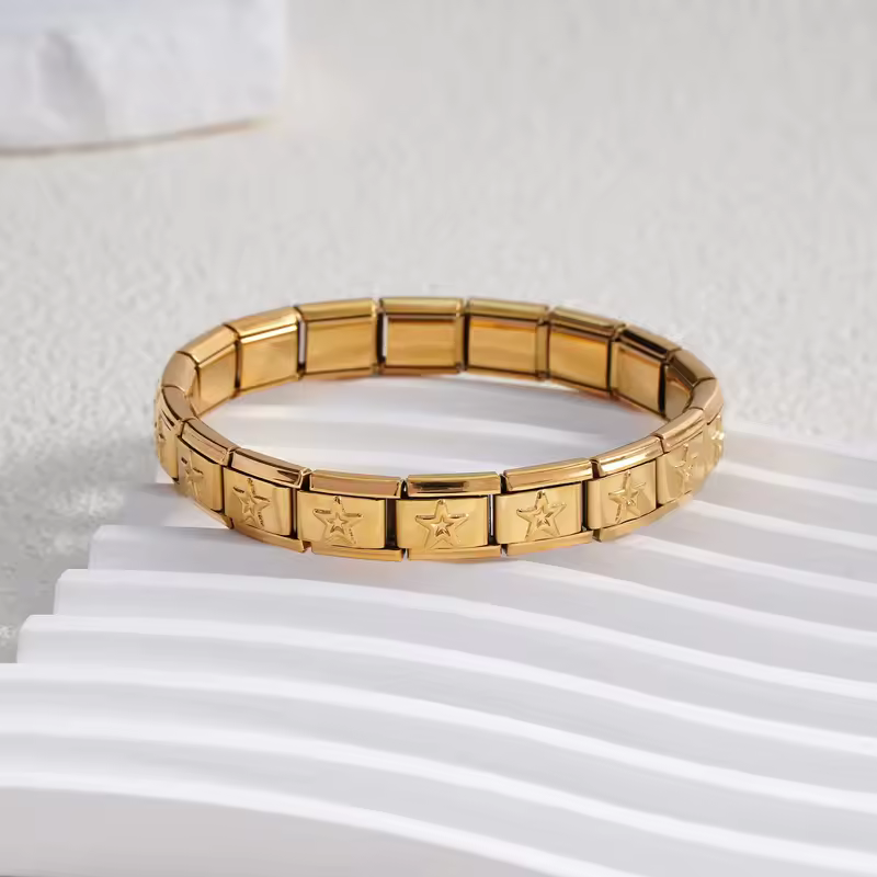 For Women Men Italian Charm Link 9mm Width Silver Gold Color Stainless Steel Bracelets on Hand DIY Making Jewelry Wholesale - Image 20