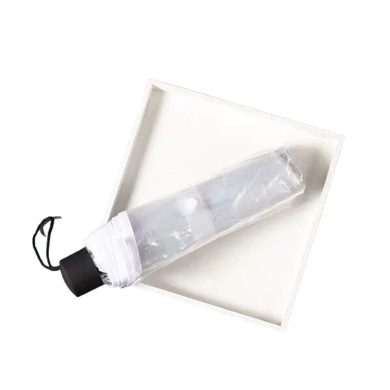 Guarda-chuva automático transparente guarda-sol feminino dobrável para chuva e sol à prova de vento guarda-chuvas de chuva femininas
