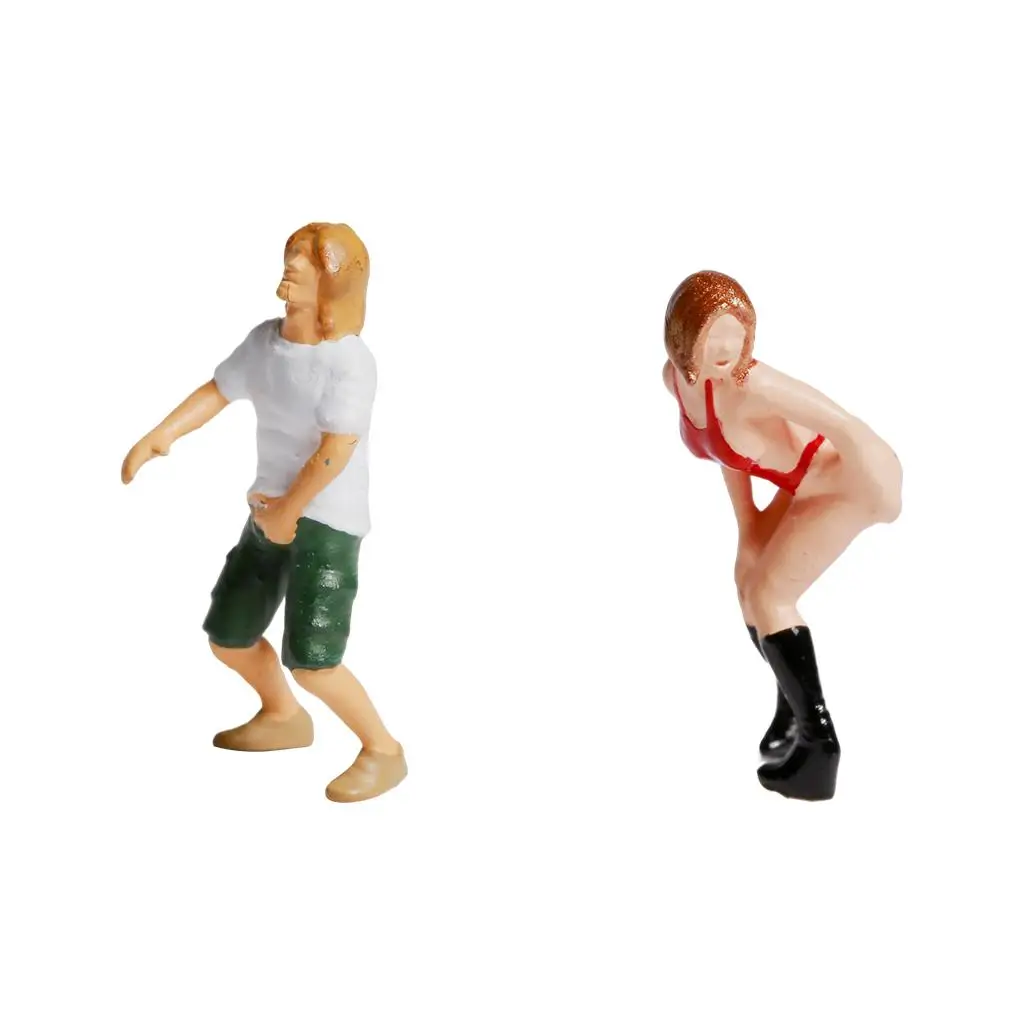 Modelos a escala HO, modelos de figuras de personas de pie coloridas de resina a escala 1:87