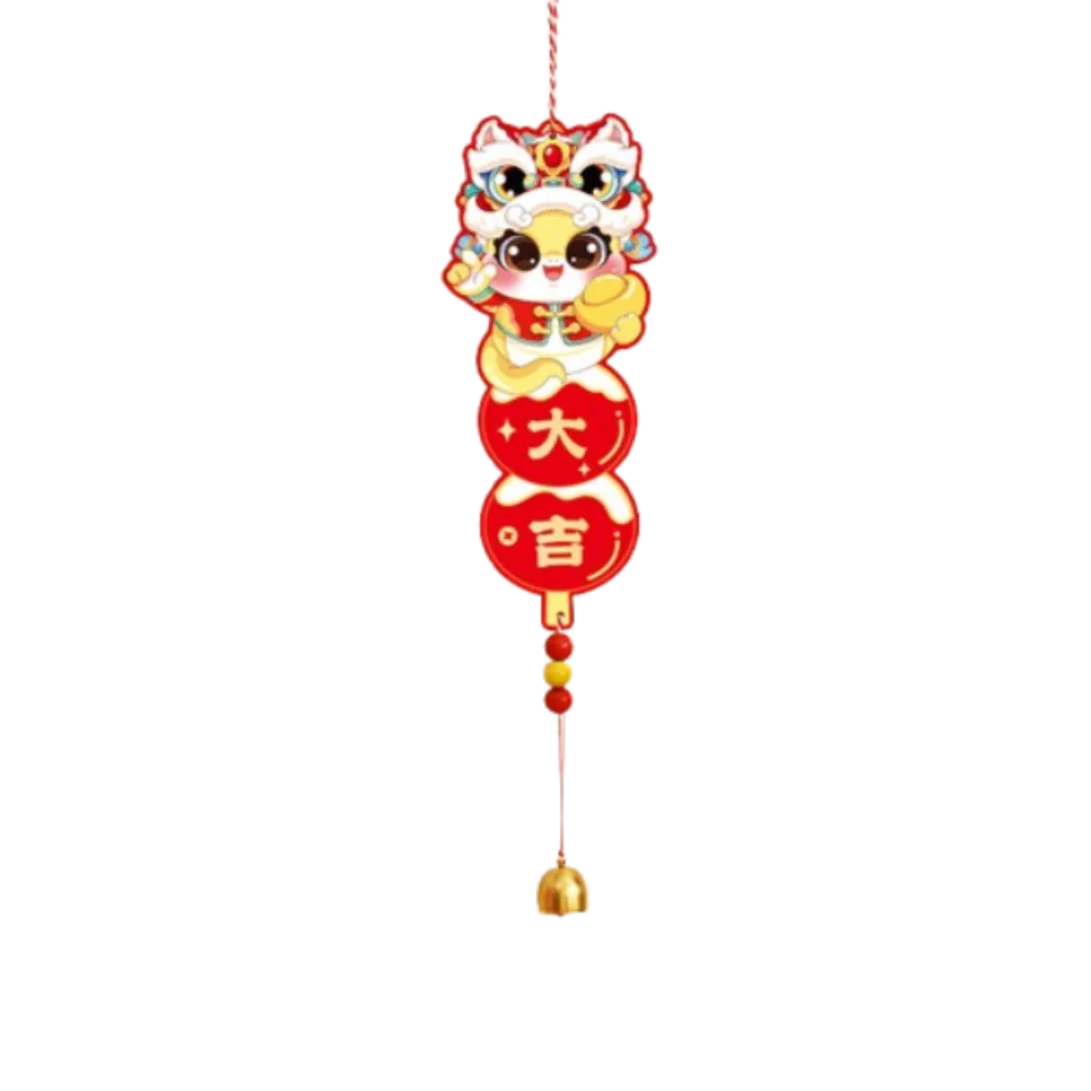 

Traditional Chinese Snake Year Pendant Blessing with Bells 2025 New Year Lucky Pendant Festival Spring Festival Supplies