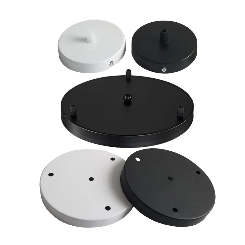 Ceiling Plate Multi Size DIY Black/White Plate 1/2/3/4/5 Holes Light Fittings Round Rectangular Straight Accessories Lamp Base